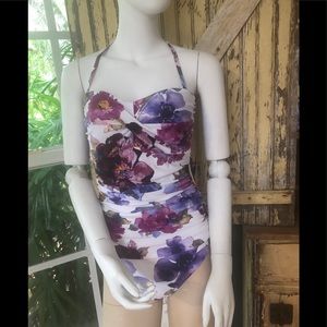 Simply Swim Bathing suit ruched size 10 retro style